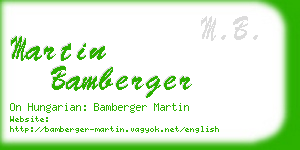 martin bamberger business card